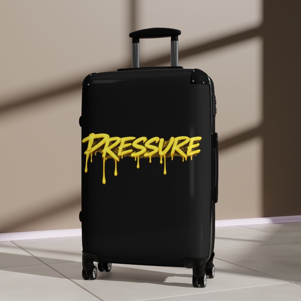 Image of Suitcase — 'Pressure' Yellow Drip Graphic Carry-On Luggage