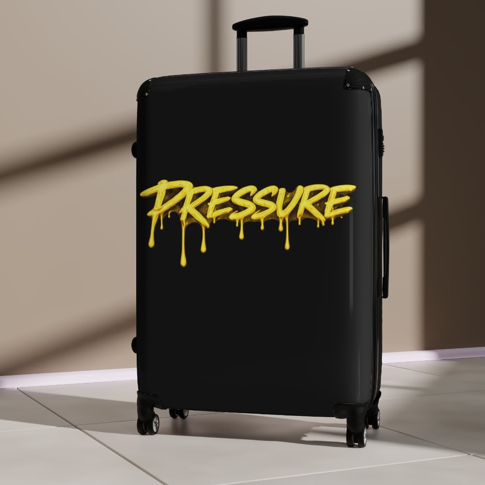Image of Suitcase — 'Pressure' Yellow Drip Graphic Carry-On Luggage