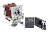 Image 1 of Graflex Graphic VIEW 4X5 Camera w/ 180mm F4.8 lens + holders + FILM #2128