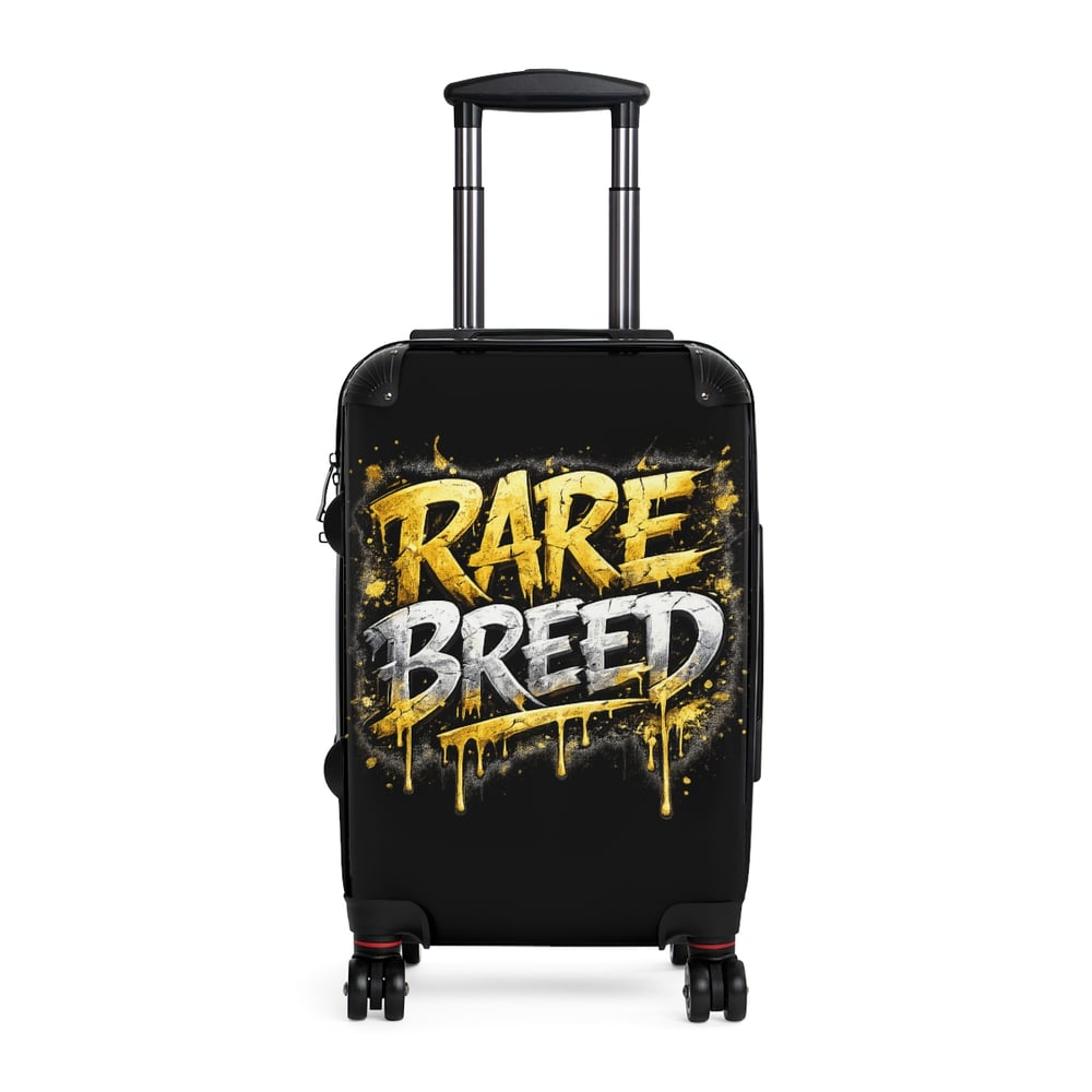 Image of Rare Breed Graphic Suitcase – Bold Yellow Graffiti Carry-On Luggage