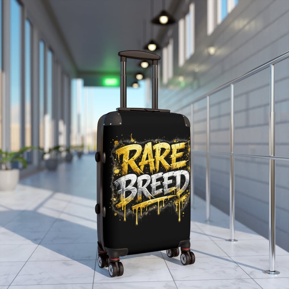 Image of Rare Breed Graphic Suitcase – Bold Yellow Graffiti Carry-On Luggage