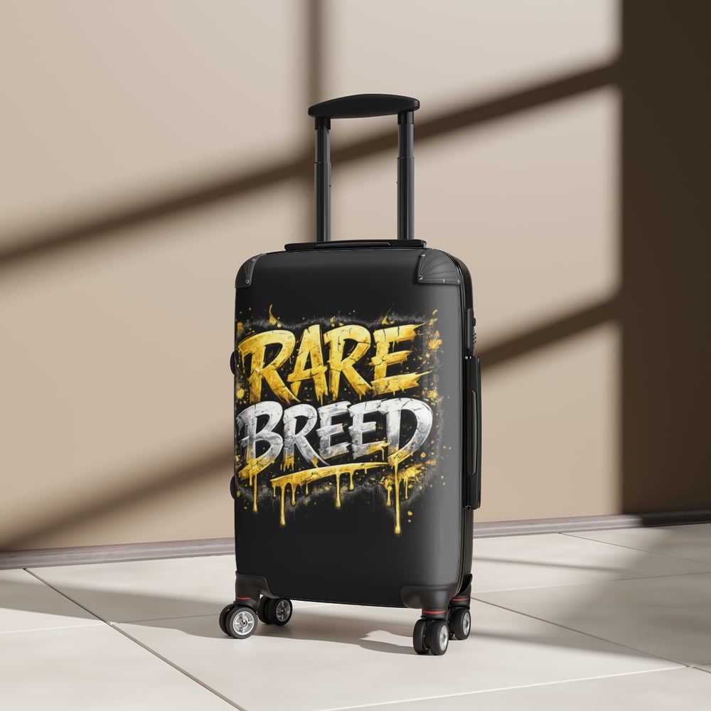 Image of Rare Breed Graphic Suitcase – Bold Yellow Graffiti Carry-On Luggage