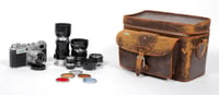 Image 1 of Nikon S2 35mm Rangefinder camera + 35mm 50mm 85mm 135mm lenses + case + FILTERS (#2133)