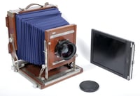 Image 1 of Deardorff V8 8X10 camera w/ front swings + 300mm F5.6 lens +HOLDER *NEW BELLOWS* (#2135)