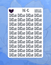 Image 1 of Bill Due G Font G-G24