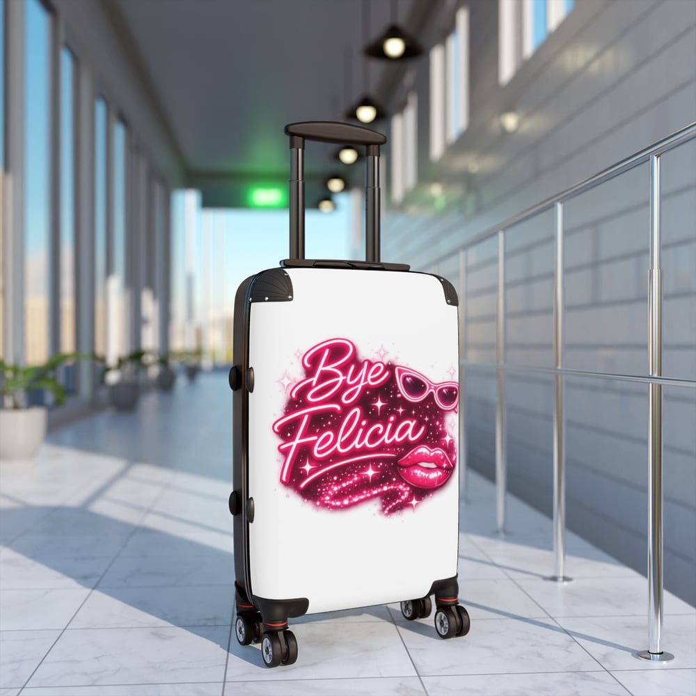 Image of Suitcase — "Bye Felicia" Pink Glam Carry-On Luggage