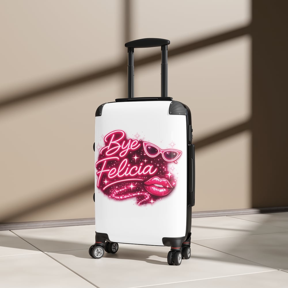 Image of Suitcase — "Bye Felicia" Pink Glam Carry-On Luggage