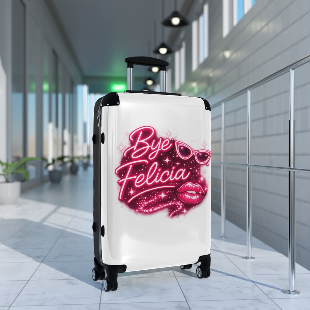 Image of Suitcase — "Bye Felicia" Pink Glam Carry-On Luggage