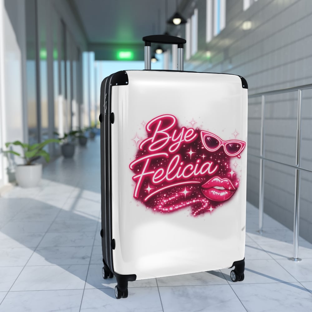 Image of Suitcase — "Bye Felicia" Pink Glam Carry-On Luggage
