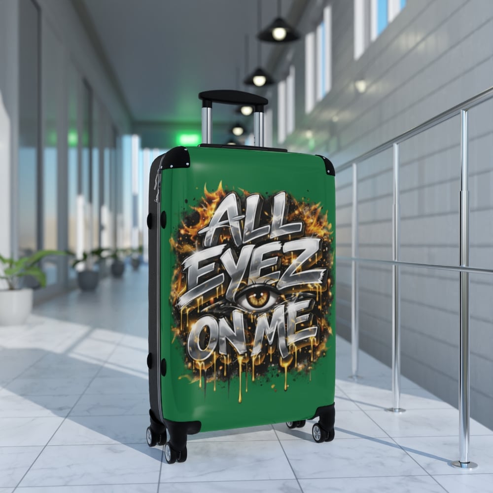 Image of Suitcase - "All Eyez On Me" Bold Graffiti Carry-On Luggage