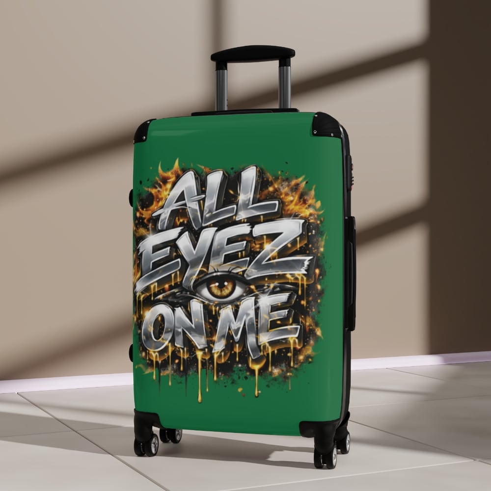 Image of Suitcase - "All Eyez On Me" Bold Graffiti Carry-On Luggage