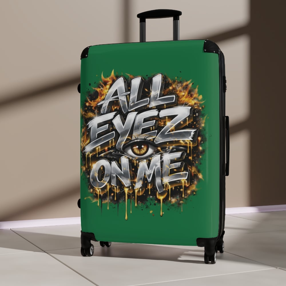 Image of Suitcase - "All Eyez On Me" Bold Graffiti Carry-On Luggage