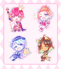 Twisted Wonderland Stickers ( B grade, discounted)