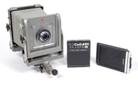 Image 1 of Calumet CC401 4X5 monorail camera with 165mm lens + FILM + HOLDERS #2142