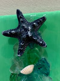 Image 2 of SEA GLASS AND SEASHELL CHRISTMAS TREE ON CANVAS