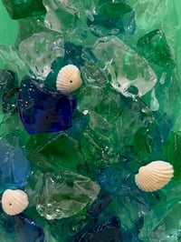 Image 4 of SEA GLASS AND SEASHELL CHRISTMAS TREE ON CANVAS