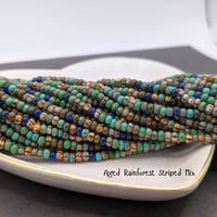 Image 2 of Czech 6/0 Seed Beads – Rainforest Mix – Aged Picasso – 10g