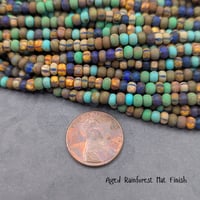 Image 2 of  Czech 6/0 Seed Beads – Aged Rainforest Matte Mix – Aged Picasso – 10g