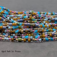Image 1 of Czech Seed & Bugle Beads – Dark Ice Picasso Mix 6/0 Czech Glass 10 g