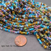 Image 3 of Czech Seed & Bugle Beads – Dark Ice Picasso Mix 6/0 Czech Glass 10 g