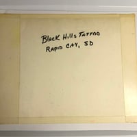 Image 2 of 11x14 1986 Bill Stewart hand drawn flash sheet Black Hills Tattoo Rapid City, SD Snakes