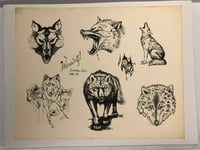 Image 1 of 1989 11x14 Dennis Dwyer Dyvirg inc. original production flash sheet Werewold!