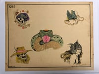 Image 1 of 1983 11x14 Spaulding & Roger’s hand colored original production flash snakes/skulls