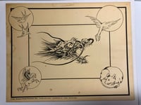 Image 1 of 1982 11x14 Spider Webb original production flash sheet dragon head
