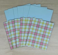 Image 4 of Easter Card Making Kit for Adults to DIY 6 Plaid Cards with Bunnies