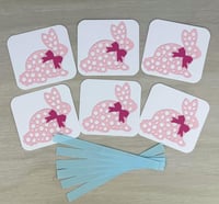 Image 5 of Easter Card Making Kit for Adults to DIY 6 Plaid Cards with Bunnies