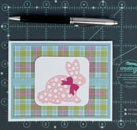 Image 7 of Easter Card Making Kit for Adults to DIY 6 Plaid Cards with Bunnies