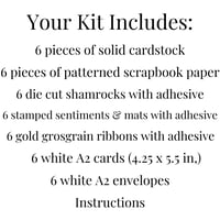 Image 2 of Happy St Patty's Day Card Making Kit for Adults to DIY 6 Irish Greeting Cards