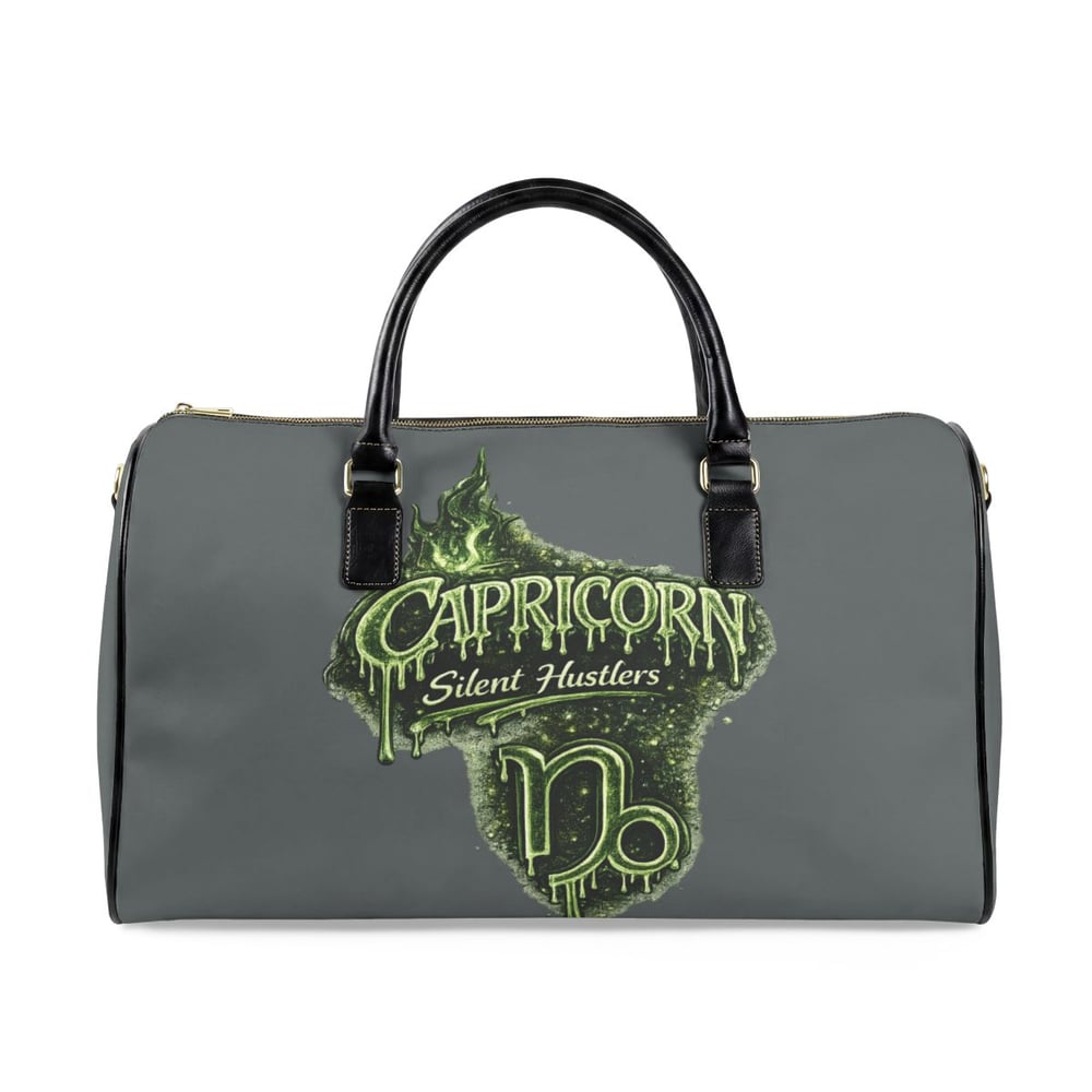 Image of Capricorn 'Silent Hustlers' Leather Travel Bag