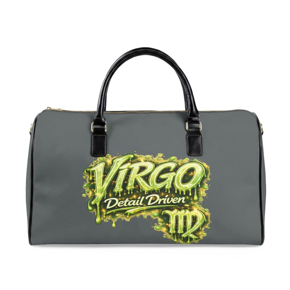 Image of Virgo 'Detail Driven' Leather Travel Bag — Zodiac Weekender Duffle