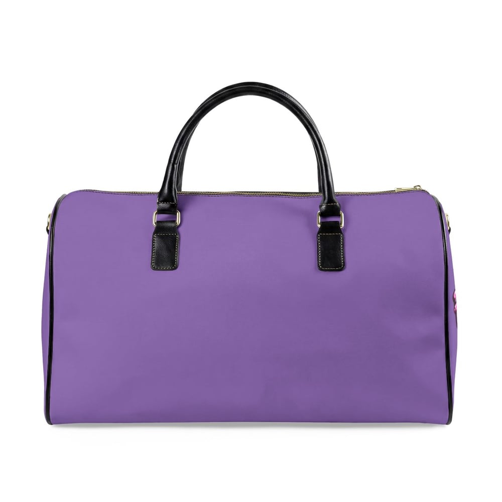 Image of They Mad Leather Travel Bag — Purple Statement Weekend Duffel