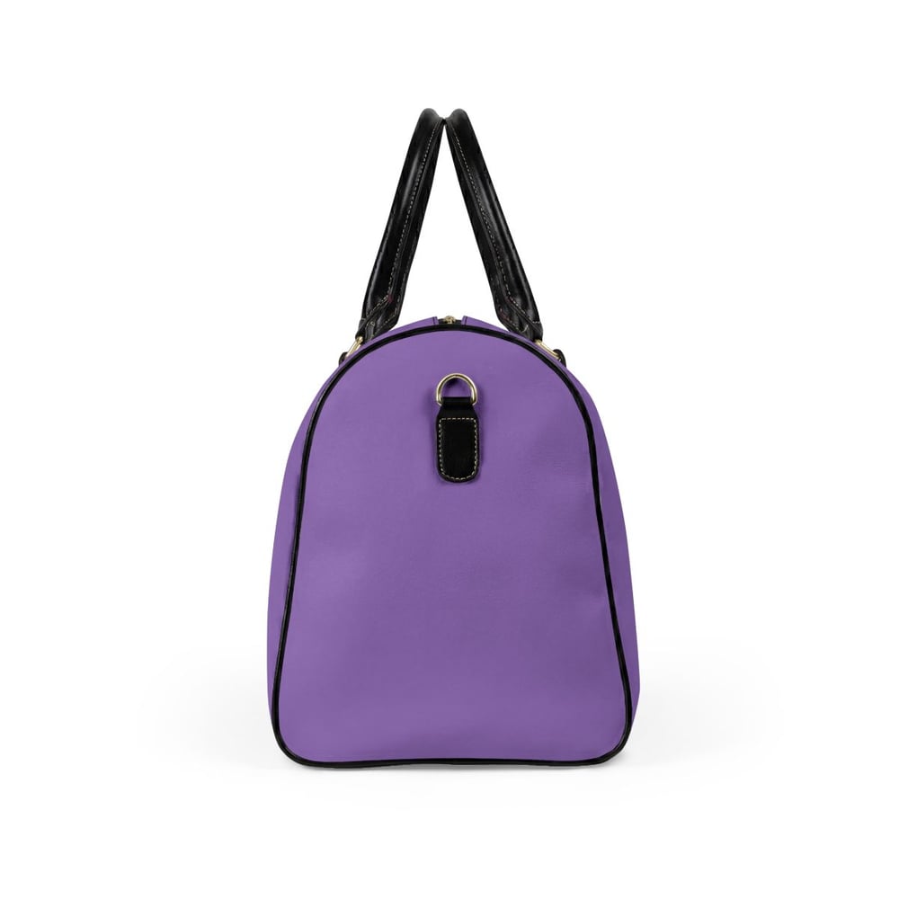 Image of They Mad Leather Travel Bag — Purple Statement Weekend Duffel