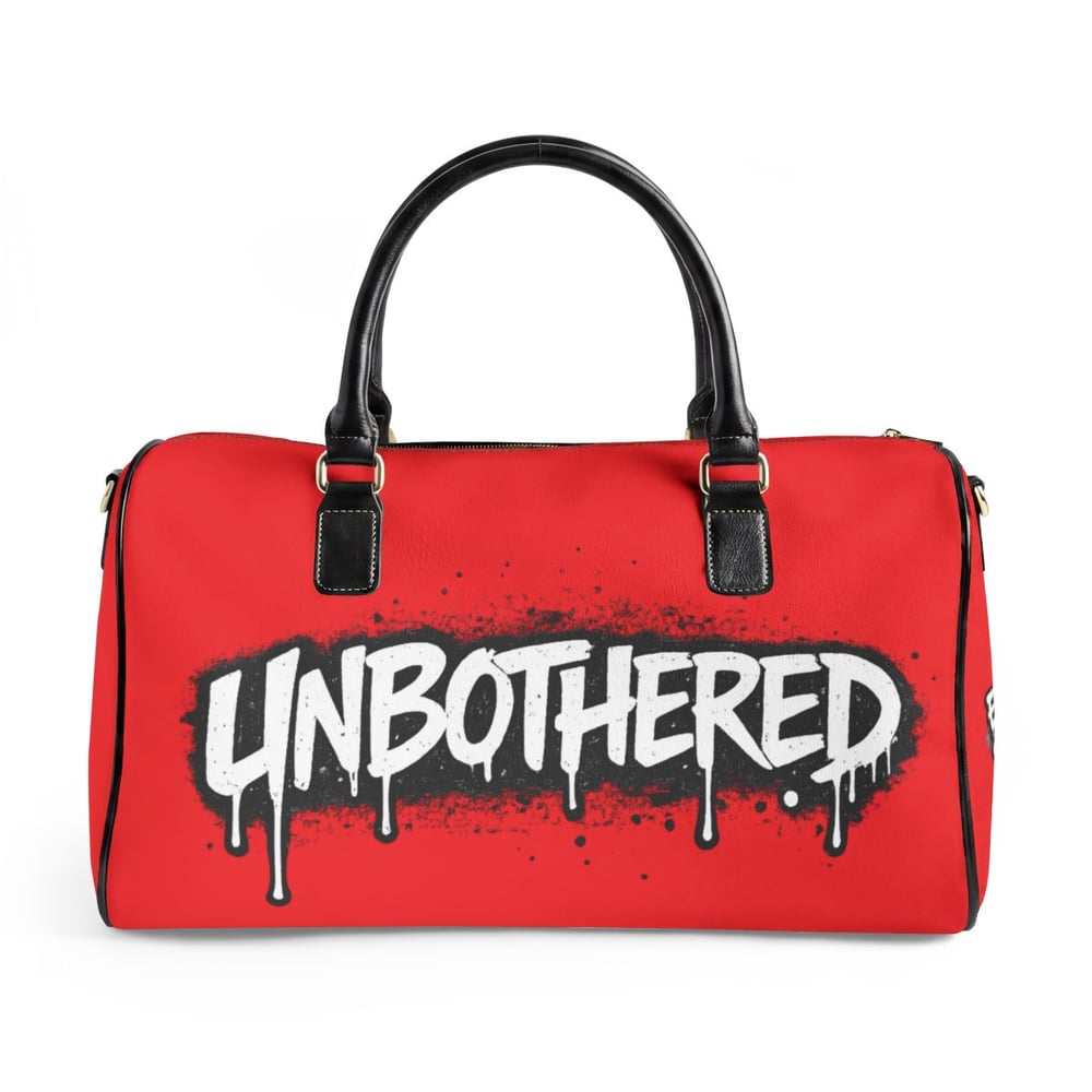 Image of Graffiti Leather Travel Bag — "EnVied" & "Unbothered" Street Style Weekender