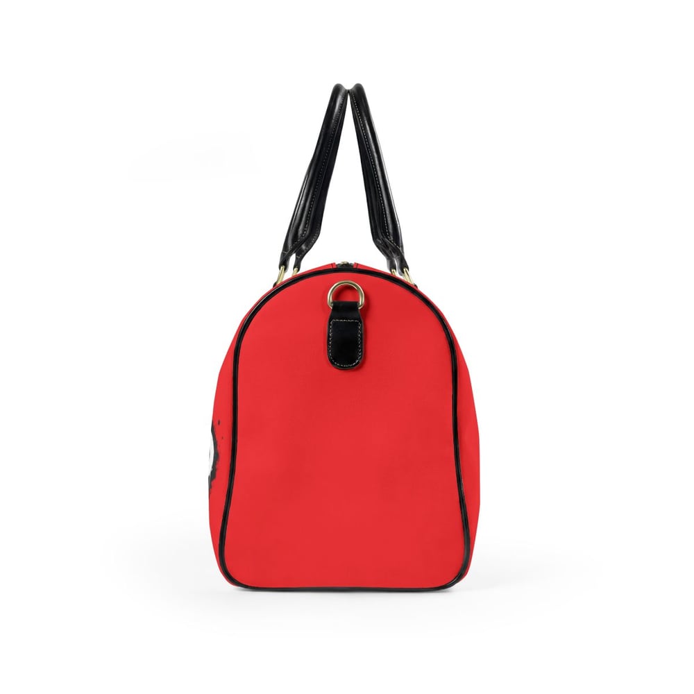 Image of Graffiti Leather Travel Bag — "EnVied" & "Unbothered" Street Style Weekender