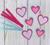 Image 5 of Hearts and Rainbows Card Making Kit for Adults to DIY 6 Valentines