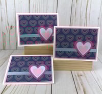 Image 3 of Hearts and Rainbows Card Making Kit for Adults to DIY 6 Valentines