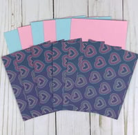 Image 4 of Hearts and Rainbows Card Making Kit for Adults to DIY 6 Valentines