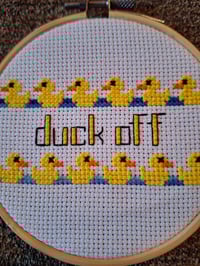 Image 2 of Ducking Duck Hoops - 'Duck Off' and 'Duck You