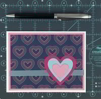 Image 7 of Hearts and Rainbows Card Making Kit for Adults to DIY 6 Valentines