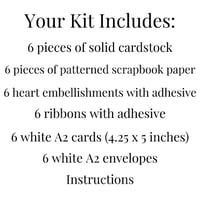Image 9 of Hearts and Rainbows Card Making Kit for Adults to DIY 6 Valentines