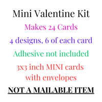 Image 9 of Mini Valentines Day Card Making Kit for Kids and Beginners to Make 24 Valentines