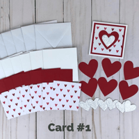 Image 4 of Mini Valentines Day Card Making Kit for Kids and Beginners to Make 24 Valentines
