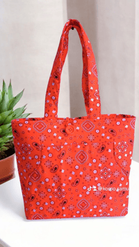Image 1 of Yeirdesign handmade totebag red