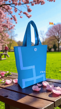 Image 2 of Yeirdesign light blue totebag 