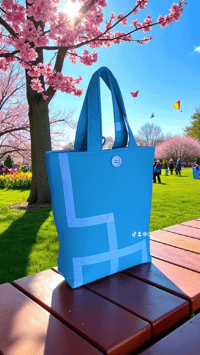 Image 3 of Yeirdesign light blue totebag 