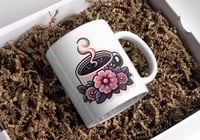 Image 1 of Floral Coffee Cup 15oz Mug – Elegant Coffee Lover Mug